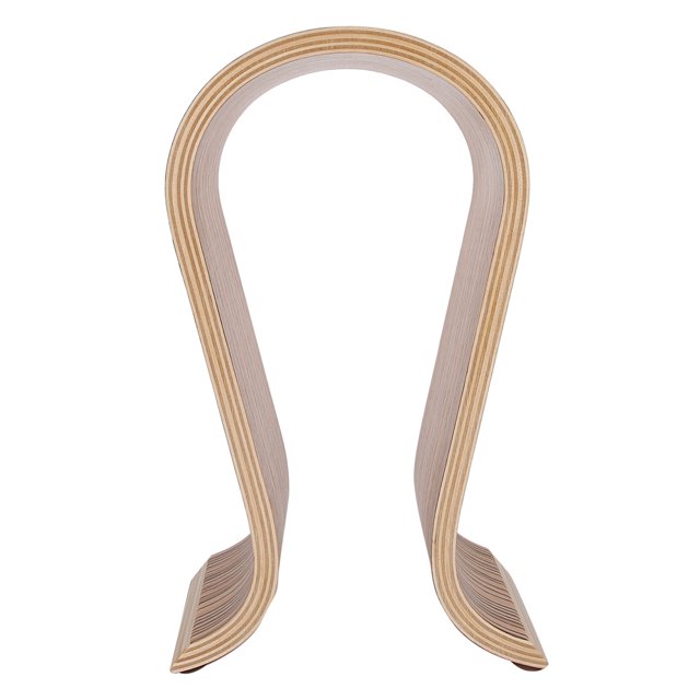 Wooden Headset Hanger Rack Earphone Arch Shape Stand Holder for Desktop Table AccessoriesWood Grain