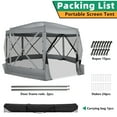 thumbnail image 3 of COBIZI 15x15 Extra Large Pop-Up Gazebo Canopy Tent with Mosquito Netting, 8-Sided EZ Set-Up Screened Shelter, Durable Outdoor Pavilion with Ground Stakes, Perfect for Patio, Backyard, and Lawn,Gray, 3 of 10