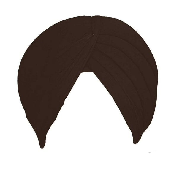 Sikh Cotton Turban For Men | Brown Color | 6 Mts Punjabi Pagri (Stitched Rubia Voile) By Indian Collectible