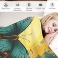 thumbnail image 3 of Orinice Butterfly Sunflower Blanket Gifts for Women Grils Sunshine Floral Flannel Throw Blankets for Home Couch Bed Sofa Soft Fuzzy Lightweight Decor All Season  50x60in, 3 of 6