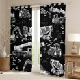 thumbnail image 2 of Feelyou Boys Construction Truck Black Out Curtains, Tractor Machinery Curtains Pack of 2 (42x63 Each), Black Grey Vehicle Bedroom Curtains, Blackout Curtains Bedroom Decor, 2 of 6
