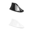 thumbnail image 1 of 2 piezas de antena universal para coche con forma de aleta de tiburón - Antena de radio FM/AM con base adhesiva impermeable para coche, SUV, camión, furgoneta (Negro+Blanco), 1 of 5