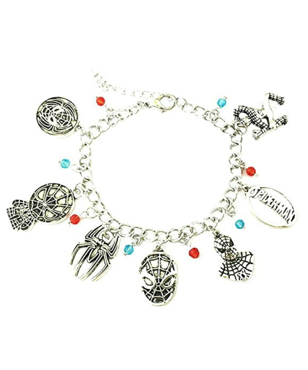 Spiderman Charm Bracelet Movie Series Jewelry Multi Charms - Wristlet -  Superheroes Brand Marvel Movie Collection 