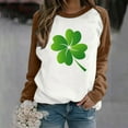 thumbnail image 4 of DPTALR T-shirt à Manches Longues à Col Rond Imprimé pour la Saint-Patrick pour Femmes, Coupe Ample, 4 of 4