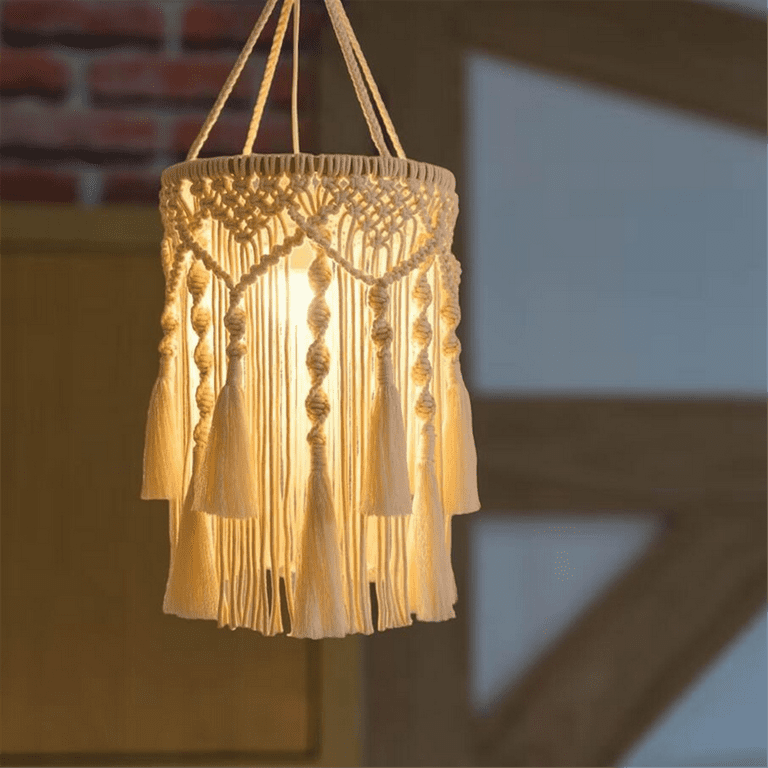 Plug in Pendant Light Hanging Lamp Macrame factory Lamp Shade,Hanging Light