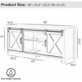 Farmhouse TV Stand for 65 Inch TV Rustic Entertainment Center TV Media Console with Sliding Door
