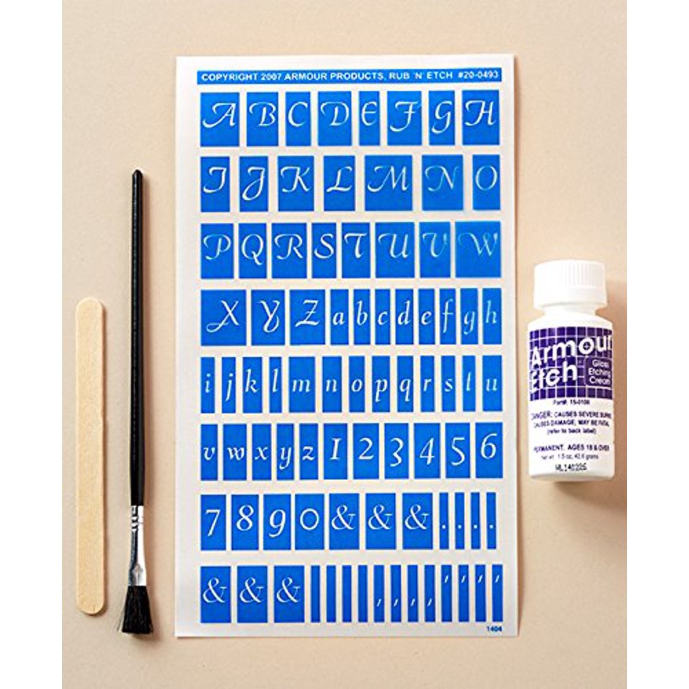 Glass Rub N Etch Kit 2