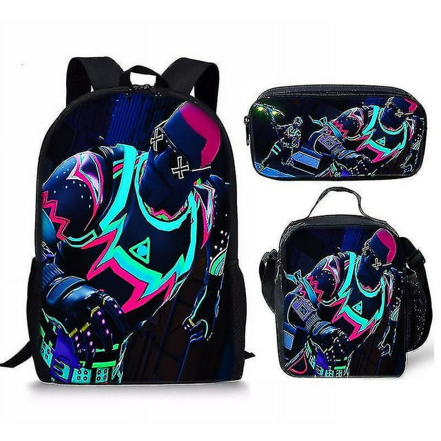 Fortnite Fortnite Backpack Large Capacity Three-piece Set Peripheral Backpack Student School Bag