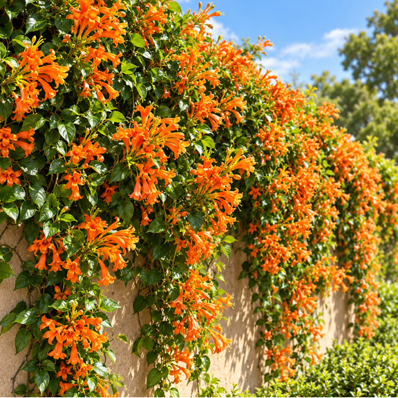 Cape Honeysuckle Vine Plant Live, Vibrant Orange Honeysuckle Flowers Plant, Perennial Shrub Plant, 4 Inch Pot