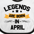 thumbnail image 4 of Inktastic Legends Are Born in April Boys or Girls Baby Bib, 4 of 4