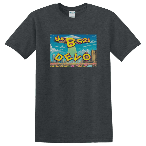 Devo B52s Music Tour Inspired Graphic T-Shirt