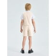 thumbnail image 3 of LOLANTA Boys Linen Suit 4 Piece Summer Gentleman Outfit Kids Dress Vest Shirt Shorts Set for Beach Wedding Graduation, 3 of 7
