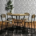 thumbnail image 6 of Wood and Metal 5 Piece Counter Height Dining Set, Gray and Black, 6 of 6