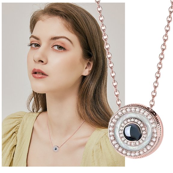 YYKihy Nano Projection Necklace Photo Christmas Gift Projection Necklace Christmas Necklace