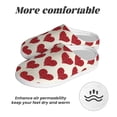 thumbnail image 6 of Daiia Love Print Women’s Fuzzy Slippers Memory Foam Lightweight House Shoes Cozy Loafer Flannel House Shoes-37/38, 6 of 7