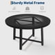thumbnail image 5 of 47-Inch Redondo Industrial cm de Profundidadining Mesa para 4 Robusto Metálico Frame con Rústico Negro Finish Ideal para cm de Profundidadining Sala Kitchen y Living Sala, 5 of 7