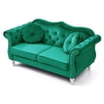 thumbnail image 4 of Homestock Beachy Boho Loveseat , Green, 4 of 5