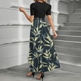 thumbnail image 3 of JGNGSHN Sundresses for Women 2025 Summer Short Sleeve Dress Casual Floral T-Shirt Wrap Dress Crew Neck A-Line Maxi Dress, 3 of 3
