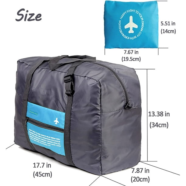 Htooq Travel Bag Foldable Duffel Luggage Bag Carry On Nylon Sports Tote Gym Bag Lightweight Weekender Overnight Bag