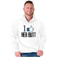 thumbnail image 4 of Funny Couples Matching Set Beard Butt Hoodie Hooded Sweatshirt Men Brisco Brands X, 4 of 7