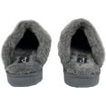 thumbnail image 5 of Clarks Womens Open Back Suede Leather Comfort Clog Slipper JMS0583C - Plush Faux Fur Trim - Indoor Outdoor House Slippers For Women (Grey Premium Suede, 6), 5 of 6