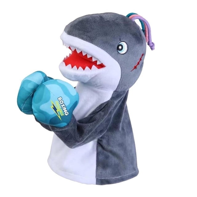 Pequeños Juguetes de Animales Guantes de Juguete Muñeca Juego de Niños Juguetes de Peluche Marioneta de Mano (tiburones)
