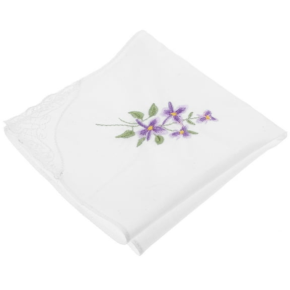 GAXIRE Portable Cotton Handkerchief Handkerchief Cotton Daily Use Girls Afternoon Tea 1Set