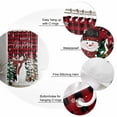 thumbnail image 6 of Red Christmas Snowman Shower Curtain, Snowflake Xmas Trees Black Buffalo Plaid Waterproof Washable Boho Funny Cute Shower Curtains Set for Bathroom Farmhouse Bathtubs Decor with Hook, 72"Wx72"L, 6 of 7