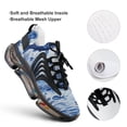 thumbnail image 4 of Blue Chinoiserie Toile Fish Walking Shoes for Men Woman Lightweight Tennis Fashion Elastic Sports Shoes Cushion Basketball Shoes, 4 of 7