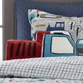 thumbnail image 2 of Levtex Home - Mod Trucks - Kids Decorative Pillow (18x14in.) - 3D Dump Truck - Red, Teal, Black and White, 2 of 3