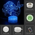 thumbnail image 3 of YSITIAN Mermaid Night Light Gift for Kids，Mermaid Table Desk Lamp,Birthday Christmas Gifts H1116-394, 3 of 7