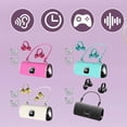 thumbnail image 2 of Fashionable Clip-On Wireless Headphones with Removable Earrings, Open Ear Bluetooth Earbuds, Handbag-Style Case, Secure Fit Jewelry-Style Ear Clip Headphones for Workout and Calls (Pink), 2 of 5