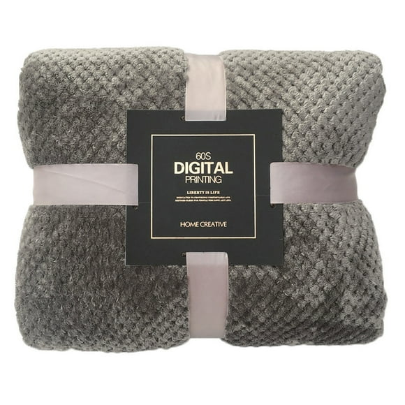 Kwlinmg Blanketpolyester blanket Soft Warm Plaid Fleece Bed Blanket Large Mesh Flannel Blankets Thick Breathable