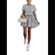 thumbnail image 3 of Vestidos de Verano A Rayas para Mujer 2025, Cuello Redondo, Corta, Bloque de Color, Vestido Informal Tipo Camiseta, Corte A. Negro S, 3 of 9
