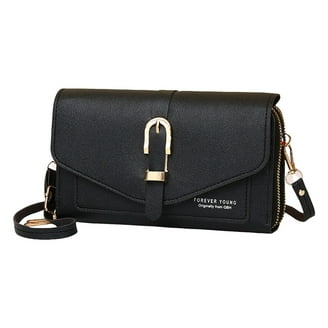 XOXO Women's Vegan Leather Black Dual Top Handle Everyday Tote Bag