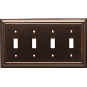 Brainerd W10600-BZM Architect Matte Bronze Quad Switch Wall Plate Cover