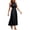 Black, variant on OSOLU Solid Color Women Midi Summer Dresses Casual V-Neck Dot Ruffle Sleeveless A-Line Beach Sun Dress Stylish Sundress Dresses For Women 2025 Elegant Classy