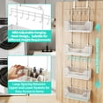 thumbnail image 4 of Over Door Organizer Storage - Hanging Door Organizer with 4 Metal Large Capacity Baskets and Adjustable Coat Hook for Bathroom Bedroom Kitchen Pantry Closet Cabinet, 4 of 7