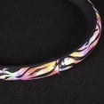 thumbnail image 6 of Auto Drive 1Piece Steering Wheel Cover Zebra Splash PU Leather Black - Universal Fit, 22SWC78, 6 of 9