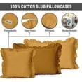 thumbnail image 4 of Vargottam Ruffled Pillow Sham King 36x20 Cotton Frill Pillow Cases Shabby Chic Farmhouse Decor Pillowcase, 4 of 7