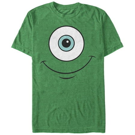 monsters inc men's mike wazowski eye smile t-shirt
