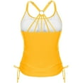 thumbnail image 6 of Zhden Tankini Tops for Women Full Coverage Swimwear Top Tummy Control Halter Bathing Top Only（Yellow,XL）, 6 of 9