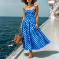 thumbnail image 5 of HAOTAGS Womens Polka Dot Dresses,Square Neck Sleeveless Cocktail Party Gown A-Line Dress Sky Blue Size M, 5 of 9