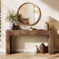 thumbnail image 5 of Tribesigns 63" Solid Wood Console Table, Large Entryway Table, Extra Long Sofa Table with 2 Drawers, 5 of 7