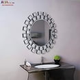 thumbnail image 2 of Sunburst Mirror Sun Mirror Wall Decor, 24 Inches Decorative Wall Mirror Wall-Mounted Mirrors Frameless Room Mirror Decor Wall Mirrors Round Mirror for Living Room, 2 of 7