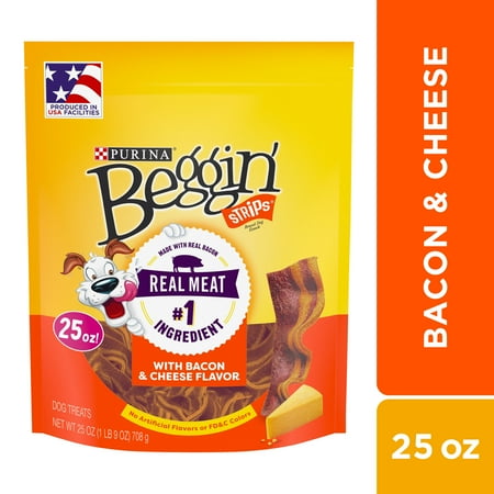 Purina Beggin' Strips Dog Training Treats; Bacon & Cheese Flavors - 25 oz.