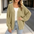 thumbnail image 6 of DIOAZUD Cardigan Sweaters for Women Oversized Chunky Knit Button Down V Neck Long Sleeve Lightweight Fall Sweaters Ladies Outerwear Brown S-XXXL, 6 of 8