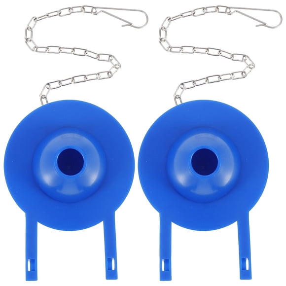 ifundom 2Pcs Toilet Tank Seal Flapper Blue PVC Replacement for Bathroom