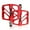 Red, variant on BUCKLOS Platform Pedals Flat Pedals Mountain Bike 3 Bearing Pedal 9/16" Bicycle Pedal