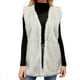 thumbnail image 2 of Chaqueta larga y cálida para mujer, de invierno, con cuello en V liso, 2 of 7